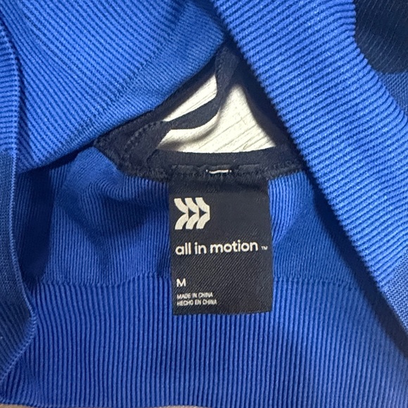 All in Motion Royal Blue and Black Sports Bra. Sz M - Picture 4 of 4